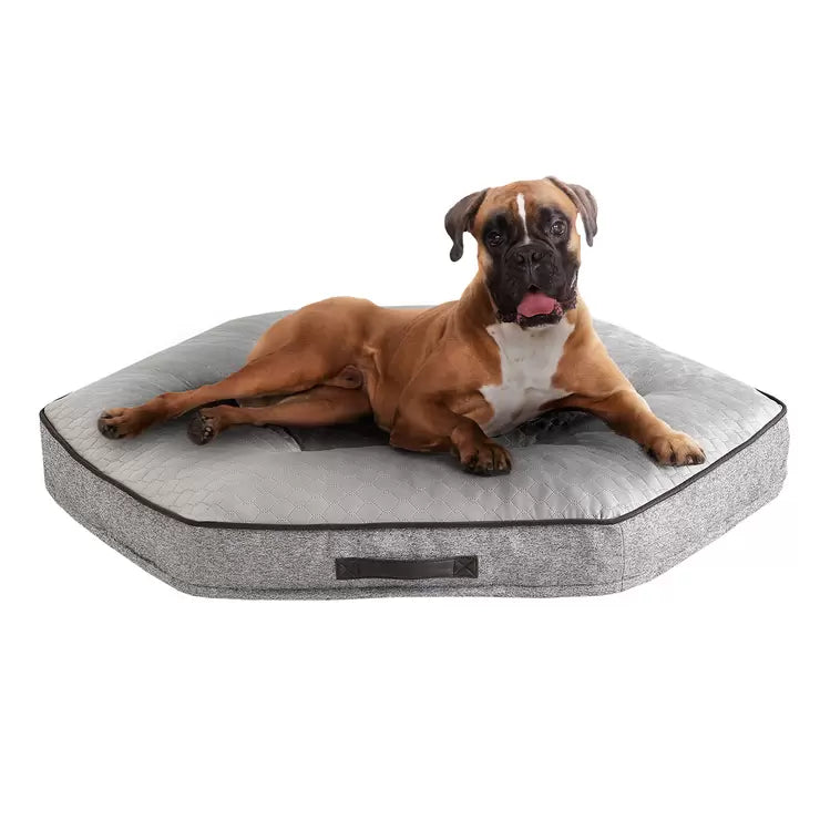 Kirkland Signature Hexagon Napper Pet Bed 42"Grey Quilted