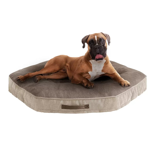 Kirkland Signature Hexagon Napper Pet Bed 42" (106.7cm) in Taupe Pattern