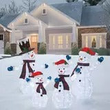 Snowman Family Set of 4 With 600 LED Lights 4ft