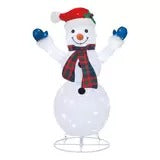 Snowman Family Set of 4 With 600 LED Lights 4ft