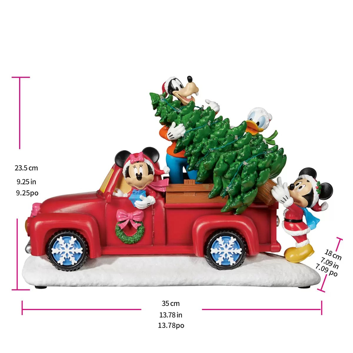 Disney Christmas Truck with Music and LED Lights 9 Inch