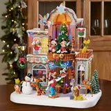 Disney Animated Holiday Toy Shop with Lights and Music 1.25ft