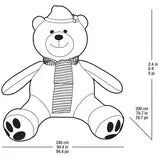 Inflatable Teddy Bear with 192 LED Lights 8ft