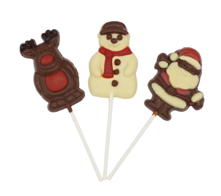 Stockley's Chocolate Festive Lollipops 28g